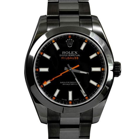 rolex milgauss pvd black